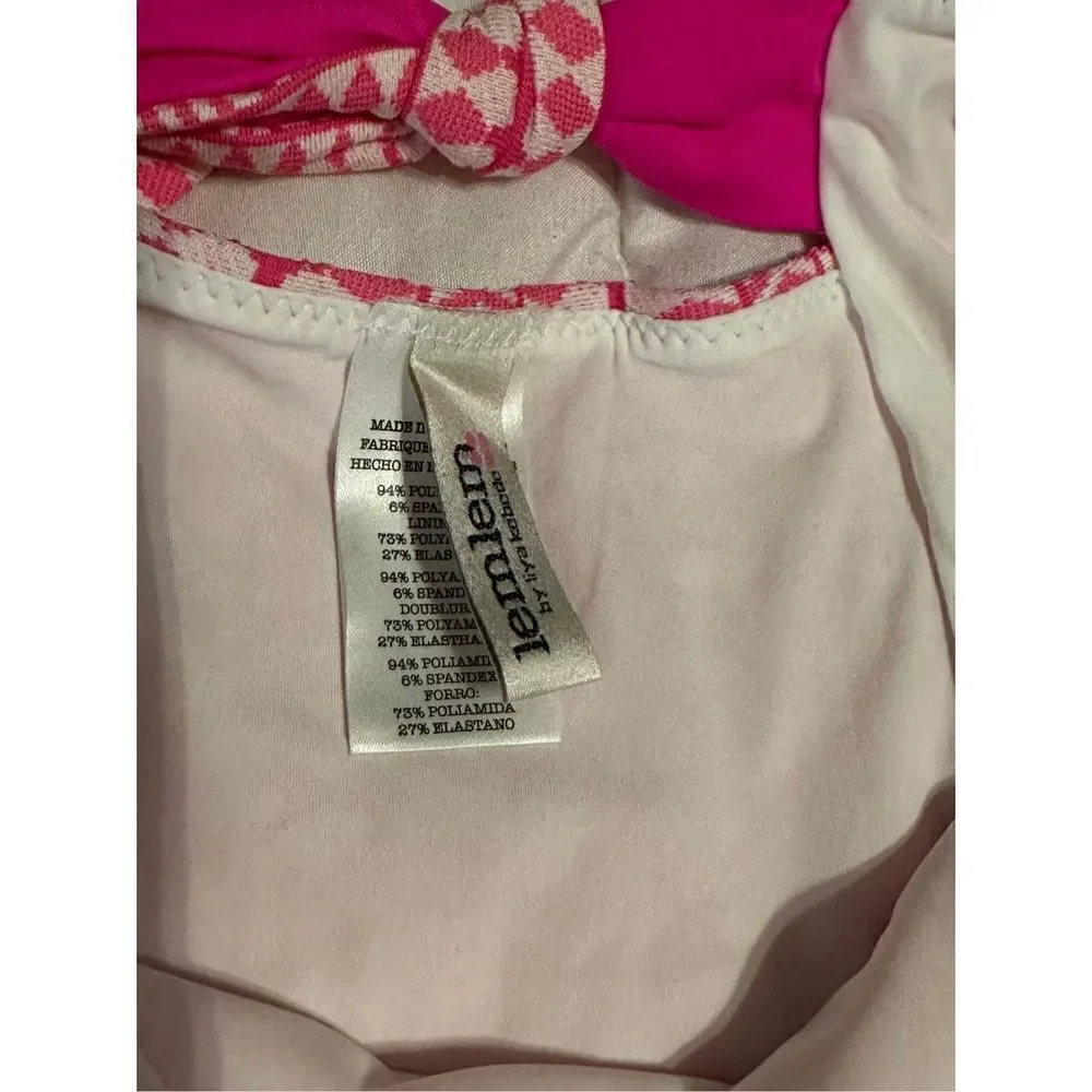 Lemlem Lola High Waist Bottom Pink Print‎ sz Small